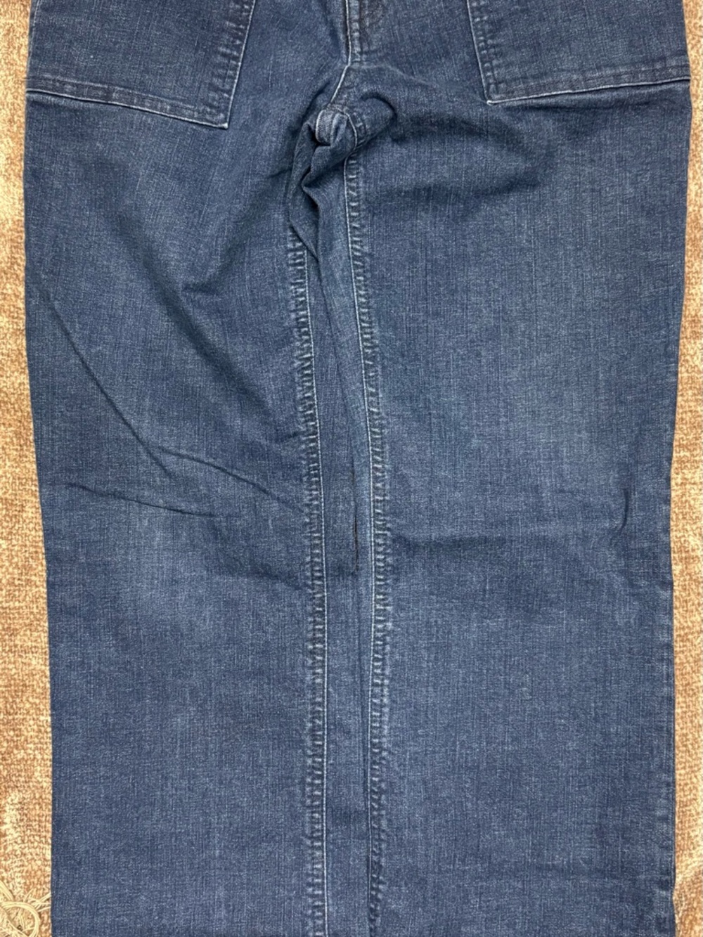 Lucky Brand Wide Leg Jeans Woman’s 8/29 Dark Indigo Wash Camp Pockets High Rise